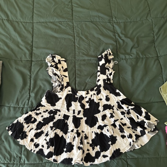 Francesca's Collections Tops - Francesca's Collections Black and White Ruffle Top